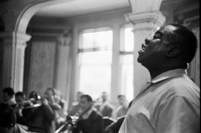 Framed Print : Louis Armstrong Sings At A Church Service Framed Print : Louis Armstrong Sings At A Church Service