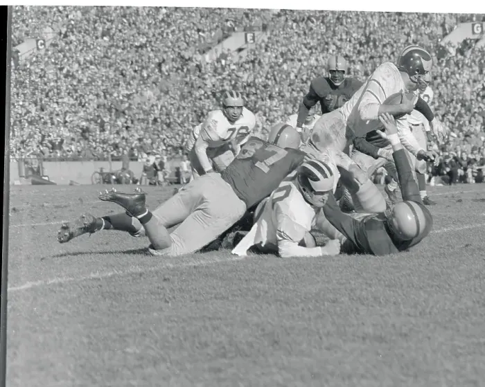 Framed Print : Louis Baldacci Plowing Through Player Pileup Framed Print : Louis Baldacci Plowing Through Player Pileup