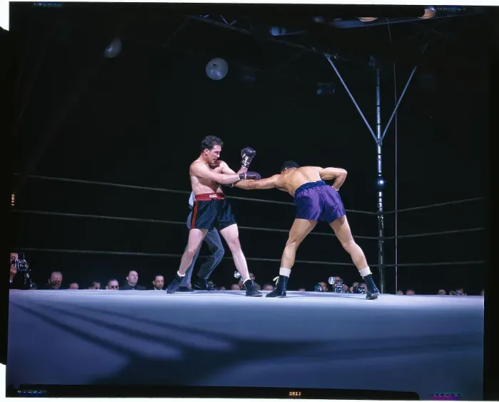 Framed Print : Louis and Conn in Boxing Action Framed Print : Louis and Conn in Boxing Action