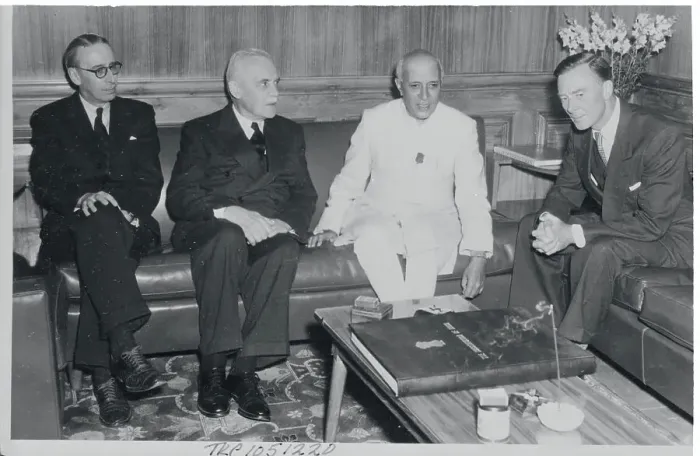 Framed Print : Louis St. Laurent Meeting with Jawaharlal Nehru Framed Print : Louis St. Laurent Meeting with Jawaharlal Nehru
