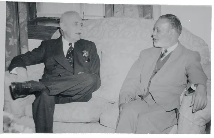 Framed Print : Louis St. Laurent Meeting with Mohammed Zafrulla Khan Framed Print : Louis St. Laurent Meeting with Mohammed Zafrulla Khan