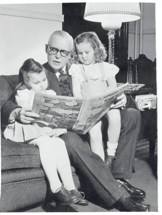 Framed Print : Louis St. Laurent Reading to His Grandchildren Framed Print : Louis St. Laurent Reading to His Grandchildren