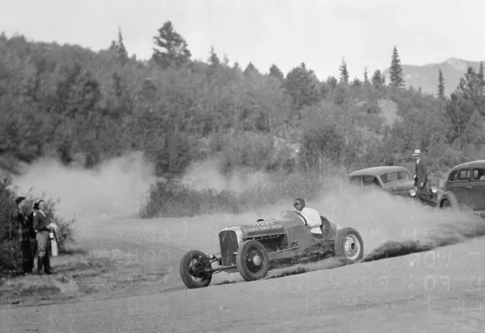 Framed Print : Louis Unser Winning Pikes Peak Hill Climb Framed Print : Louis Unser Winning Pikes Peak Hill Climb