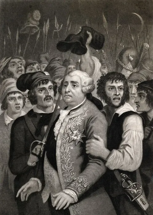 Framed Print : Louis XVI Being Threatened by Street Mob Framed Print : Louis XVI Being Threatened by Street Mob