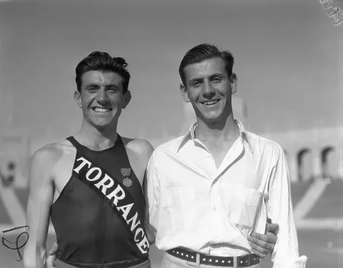 Framed Print : Louis Zamperini with his brother Framed Print : Louis Zamperini with his brother