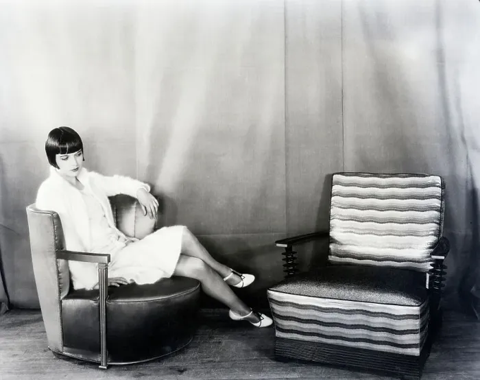 Framed Print : Louise Brooks Looking At Modern Chair Framed Print : Louise Brooks Looking At Modern Chair