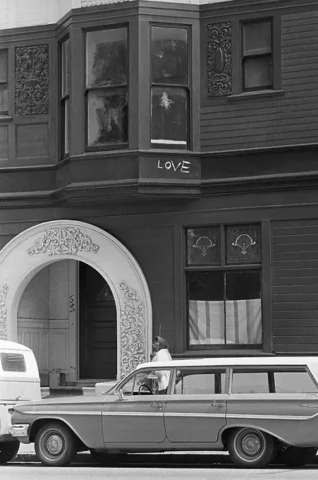 Framed Print : LOVE Written on Building Framed Print : LOVE Written on Building