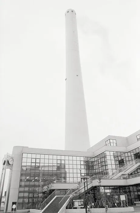 Framed Print : Low-Angle Of Incinerator Tower / Complex Framed Print : Low-Angle Of Incinerator Tower / Complex