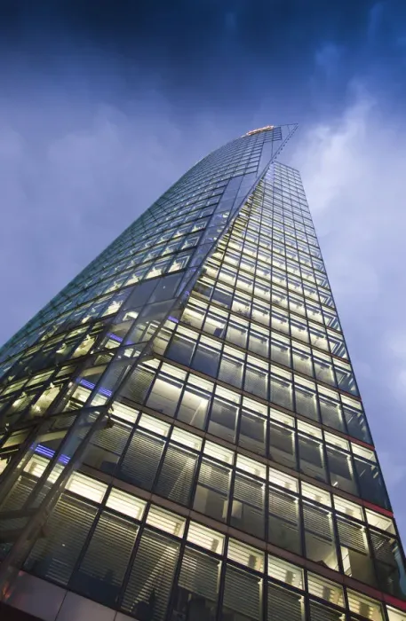 Framed Print : Low angle view of glass skyscraper Framed Print : Low angle view of glass skyscraper