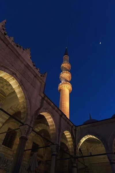 Low Angle View Of The Mosque Of The Valide Sultan At Night