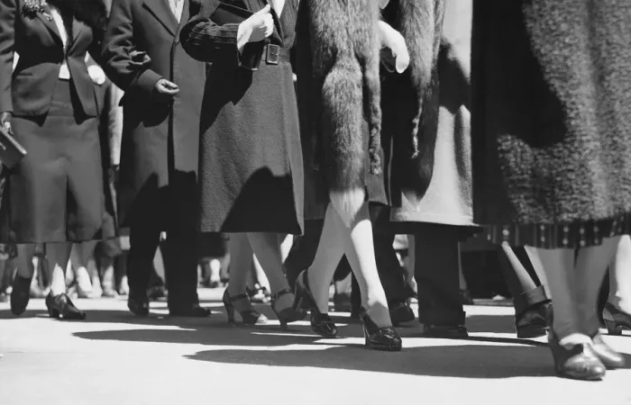 Framed Print : Low angle view of people in line Framed Print : Low angle view of people in line