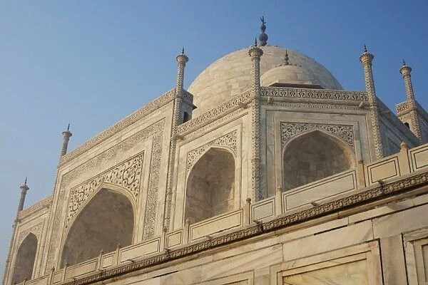 Low angle view of the side of the Taj Mahal