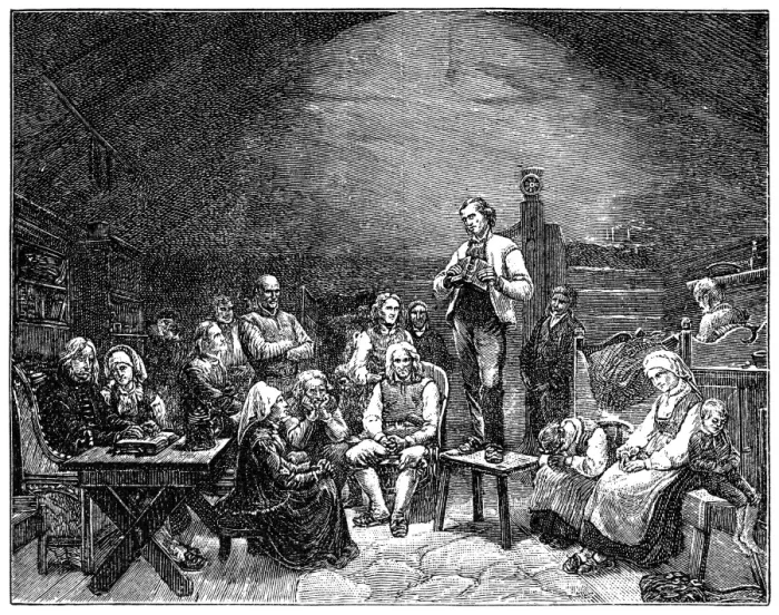 Framed Print : Low Church Devotion, 1848 by Adolph Tidemand Framed Print : Low Church Devotion, 1848 by Adolph Tidemand