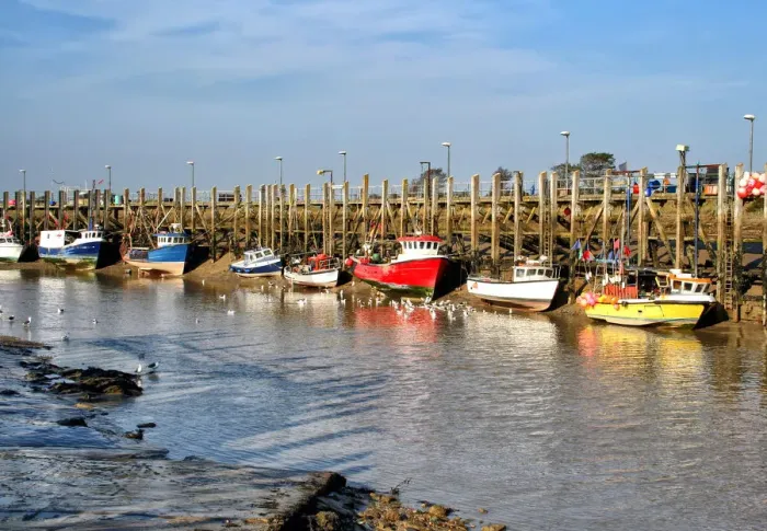 Framed Print : Low tide at Rye Harbour