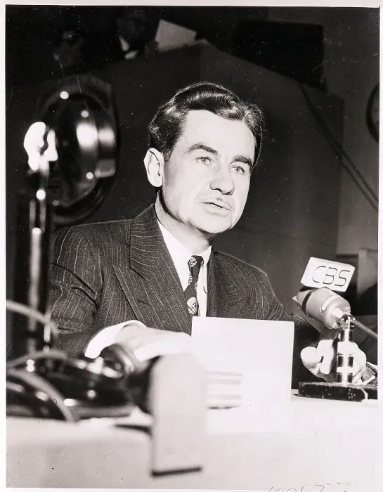 Framed Print : Lowell Thomas At Cbs Radio Microphone Framed Print : Lowell Thomas At Cbs Radio Microphone