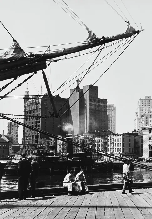 Framed Print : Lower Manhattan From The Gouverneur Lane Pier Framed Print : Lower Manhattan From The Gouverneur Lane Pier