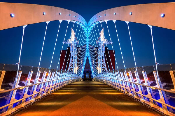 The Lowry Bridge, Salford Quays, Manchester, UK