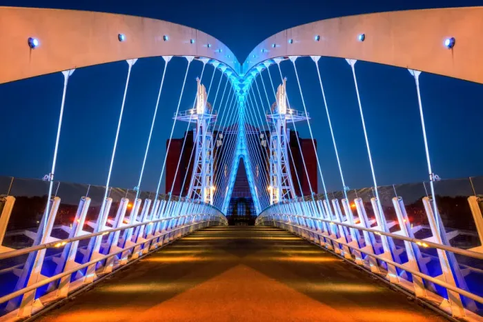 Framed Print : The Lowry Bridge, Salford Quays, Manchester, UK Framed Print : The Lowry Bridge, Salford Quays, Manchester, UK