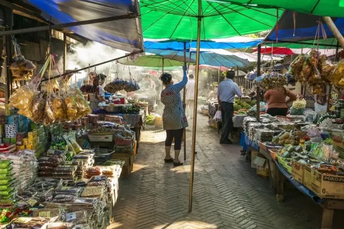 Framed Print : Luang Prabang morning market Framed Print : Luang Prabang morning market