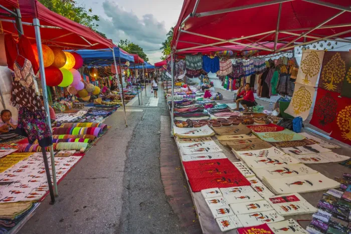Framed Print : Luang Prabang night market Framed Print : Luang Prabang night market