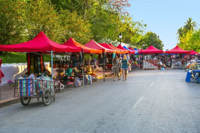 Framed Print : Luang Prabang night market