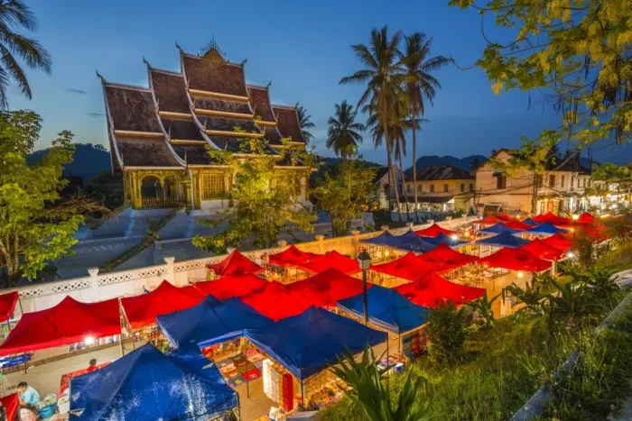 Framed Print : Luang Prabang night market Framed Print : Luang Prabang night market