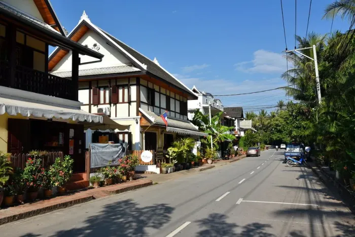 Framed Print : luang prabang street Laos Framed Print : luang prabang street Laos