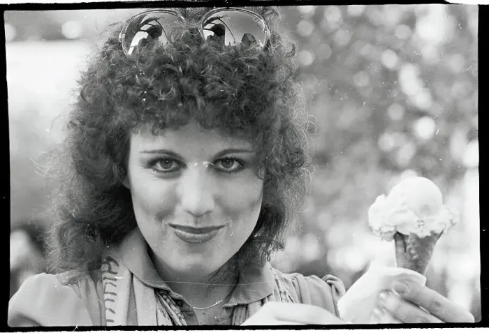 Framed Print : Lucie Arnaz Holding an Ice Cream Cone Framed Print : Lucie Arnaz Holding an Ice Cream Cone