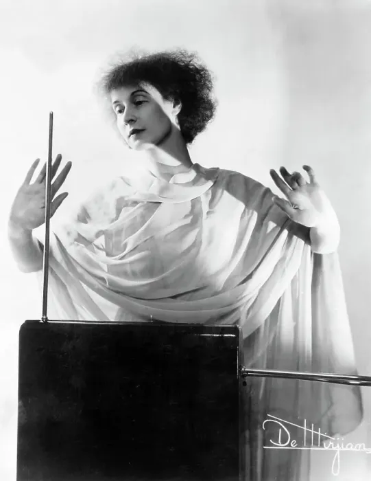 Framed Print : Lucie Bigelow Rosen Playing Theremin Framed Print : Lucie Bigelow Rosen Playing Theremin