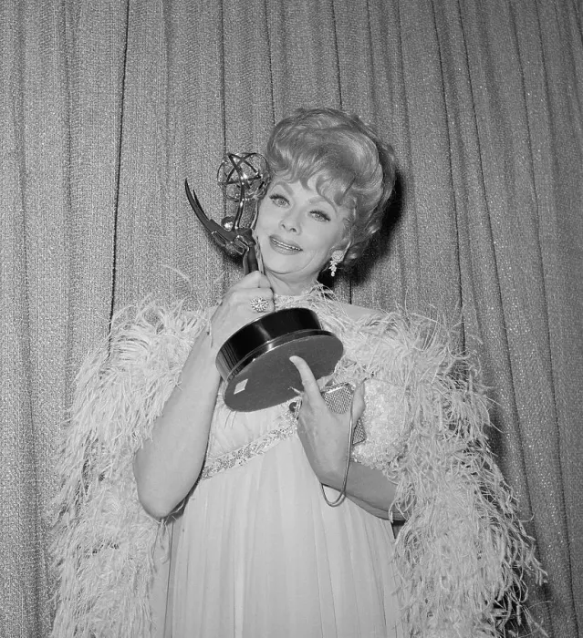 Framed Print : Lucille Ball with Emmy Award Framed Print : Lucille Ball with Emmy Award
