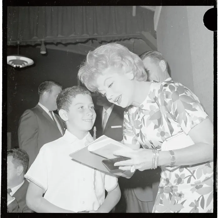 Framed Print : Lucille Ball Giving an Autograph