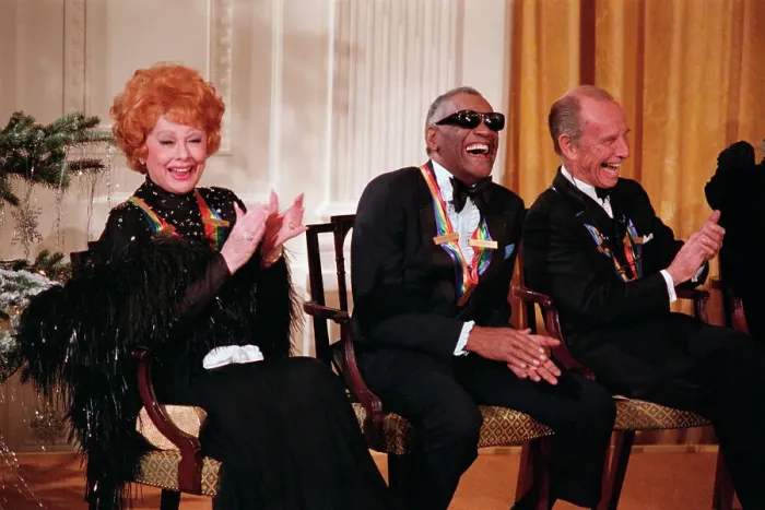 Framed Print : Lucille Ball and Ray Charles Laughing Framed Print : Lucille Ball and Ray Charles Laughing