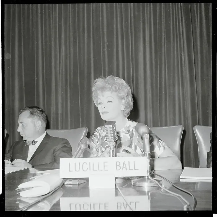 Framed Print : Lucille Ball Sitting in at the Annual Meeting Framed Print : Lucille Ball Sitting in at the Annual Meeting