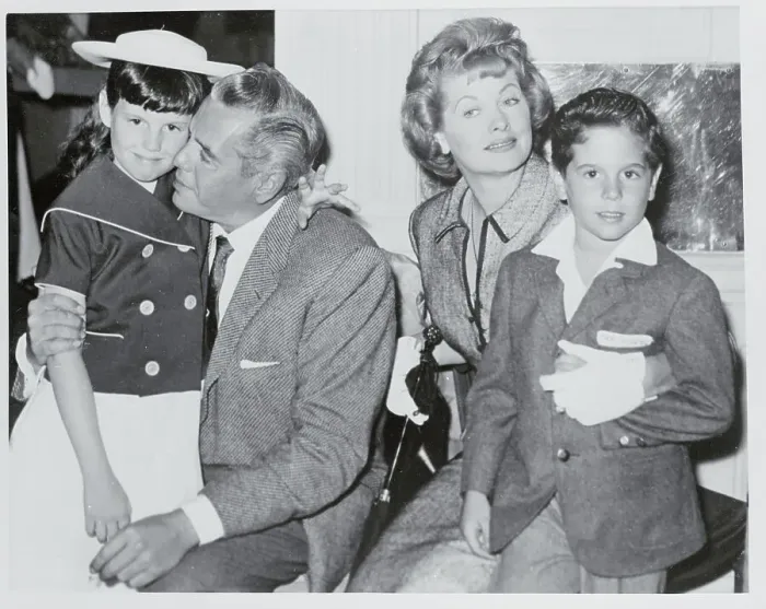 Framed Print : Lucille Ball Sitting with Her Family Framed Print : Lucille Ball Sitting with Her Family