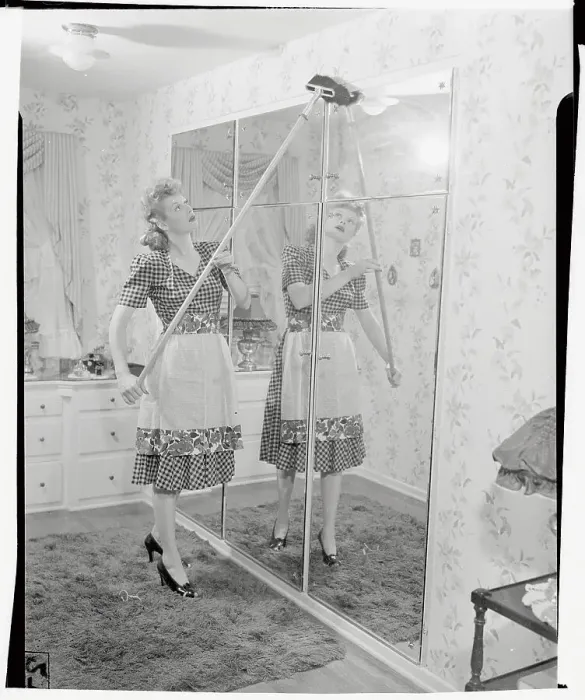 Framed Print : Lucille Ball Washing Mirror Framed Print : Lucille Ball Washing Mirror