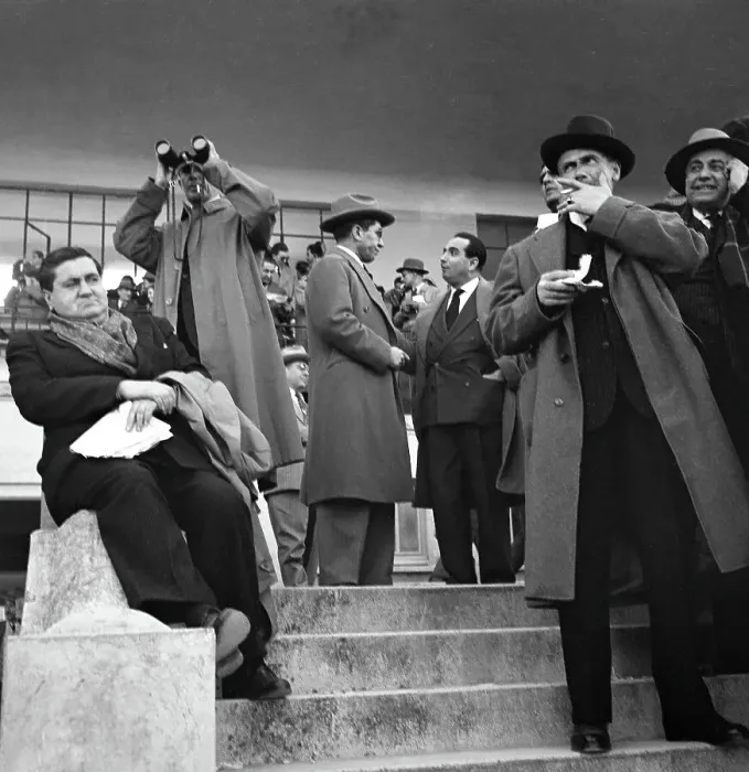 Framed Print : Lucky Luciano at Horse Races in Rome Framed Print : Lucky Luciano at Horse Races in Rome