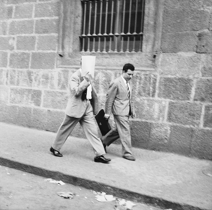 Framed Print : Lucky Luciano and Lawyers Arriving for Trial Framed Print : Lucky Luciano and Lawyers Arriving for Trial