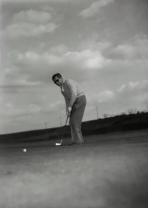 Framed Print : Lucky Luciano Putting Golf Ball Framed Print : Lucky Luciano Putting Golf Ball