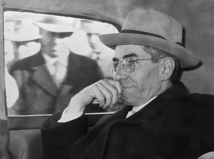 Framed Print : Lucky Luciano Riding in Automobile