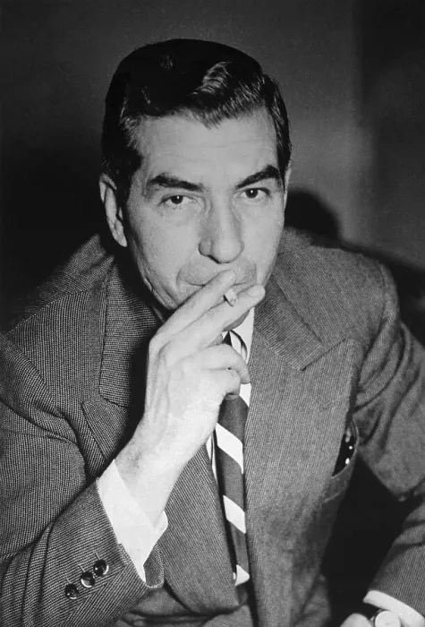 Framed Print : Lucky Luciano Smoking Framed Print : Lucky Luciano Smoking