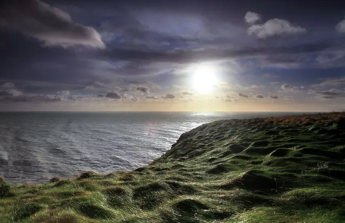 Framed Print : Lud Castle Seaton cliffs arbroath