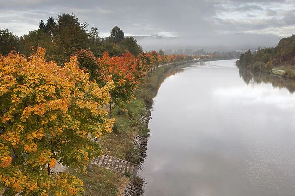 Ludwig-Danube-Main Canal in autumn, Beilngries, Bavaria, Germany