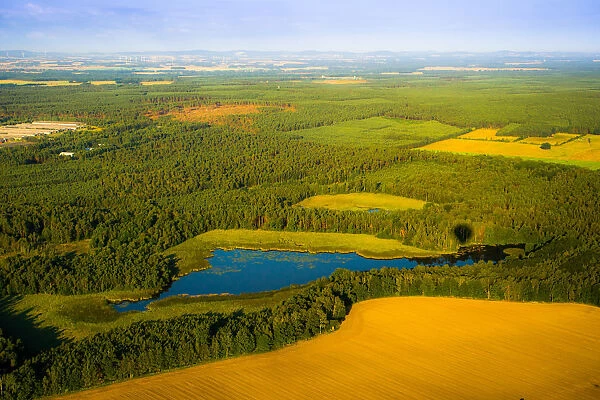 Luftaufnahmen der Lausitzer Heide- und Teichlandschaft