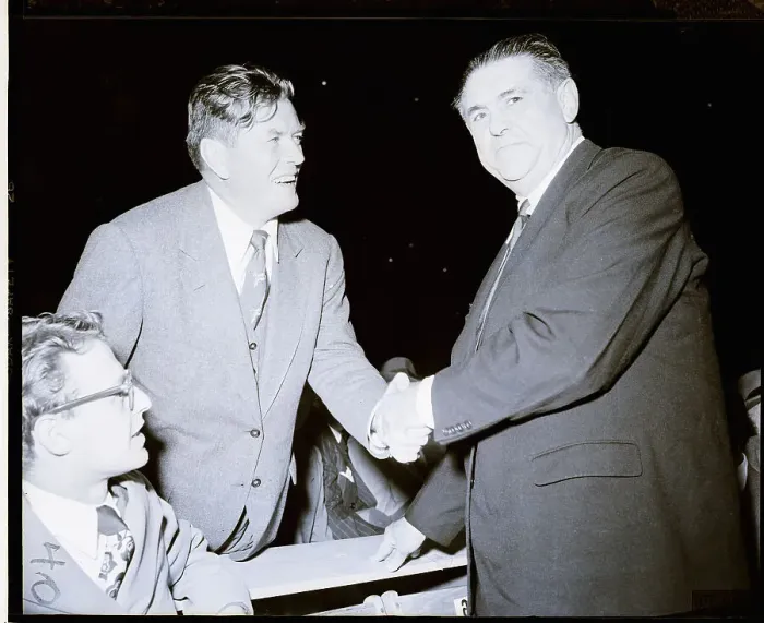 Framed Print : Luis Firpo & Gene Tunney Shake Hands