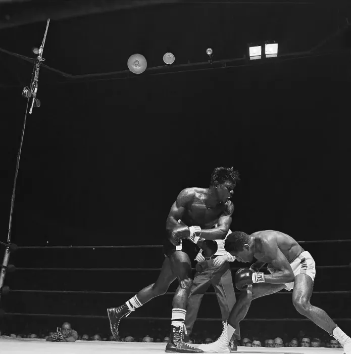 Framed Print : Luis Rodriguez Ducking a Punch from Emile Griffith Framed Print : Luis Rodriguez Ducking a Punch from Emile Griffith