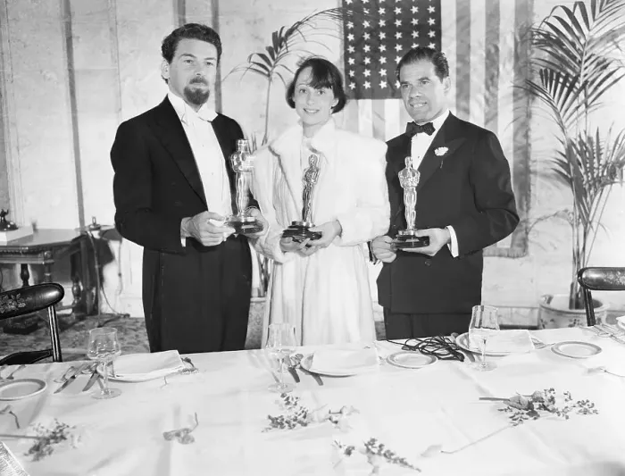 Framed Print : Luise Rainer, Paul Muni, And Frank Capra Framed Print : Luise Rainer, Paul Muni, And Frank Capra