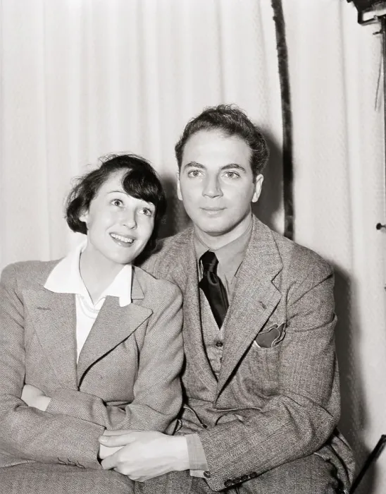Framed Print : Luise Rainier And Clifford Odets Smiling Framed Print : Luise Rainier And Clifford Odets Smiling