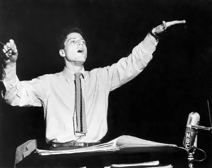 Framed Print : Lukas Foss Conducting In Shirtsleeves Framed Print : Lukas Foss Conducting In Shirtsleeves