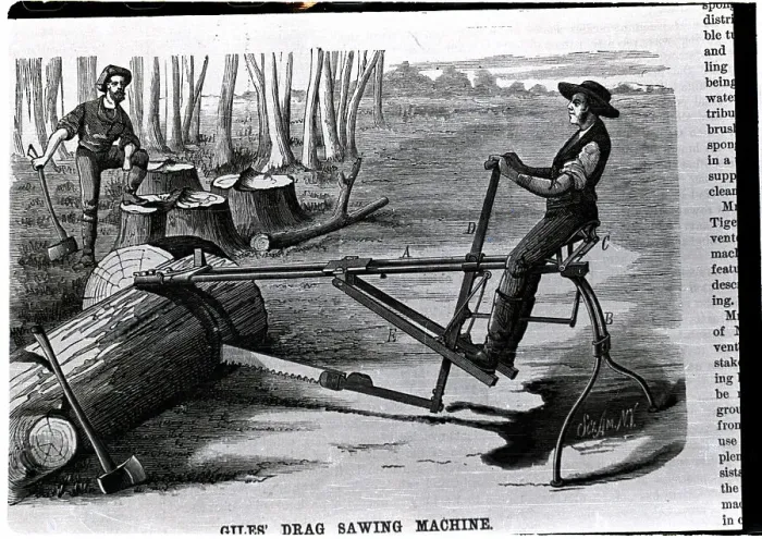 Framed Print : Lumber Saw Invented By N.W. Giles Framed Print : Lumber Saw Invented By N.W. Giles