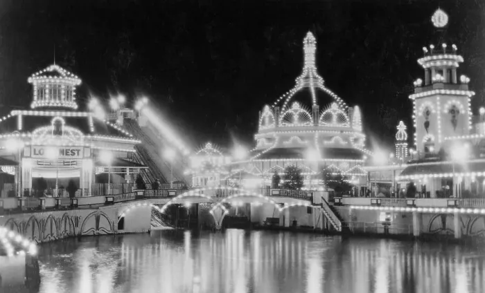 Framed Print : Luna Park at Coney Island Illuminated at Night Framed Print : Luna Park at Coney Island Illuminated at Night